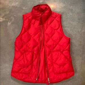 J. Crew down vest in red